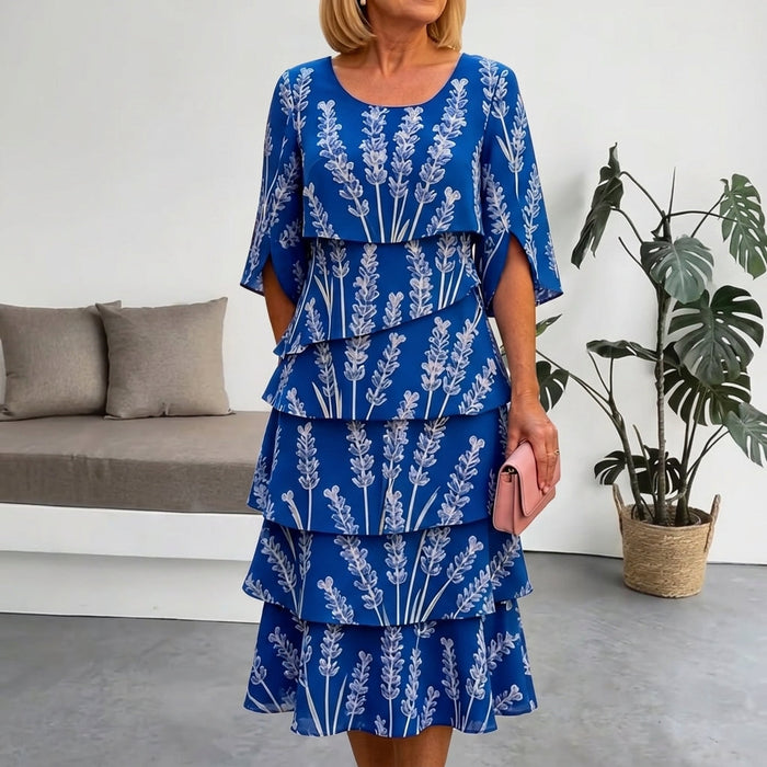 Lumielle – Women's Tiered Floral Midi Dress