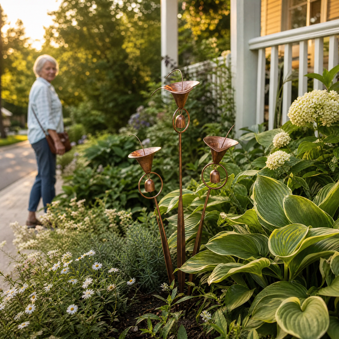 Lyralea – Calla Lily Garden Stake with Bell Chimes