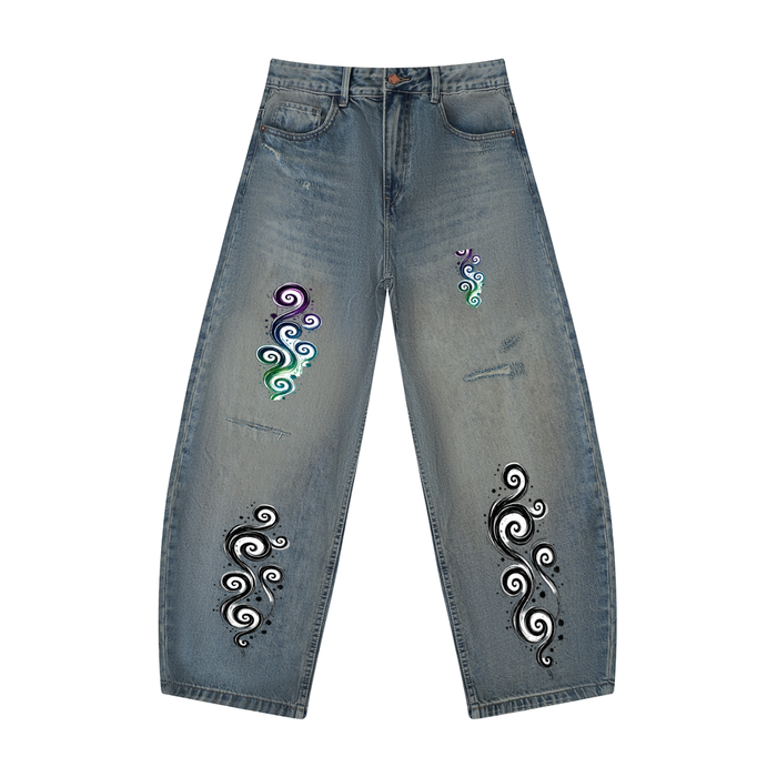Men's Distressed Barrel Leg Jeans | StrykZone, LLC