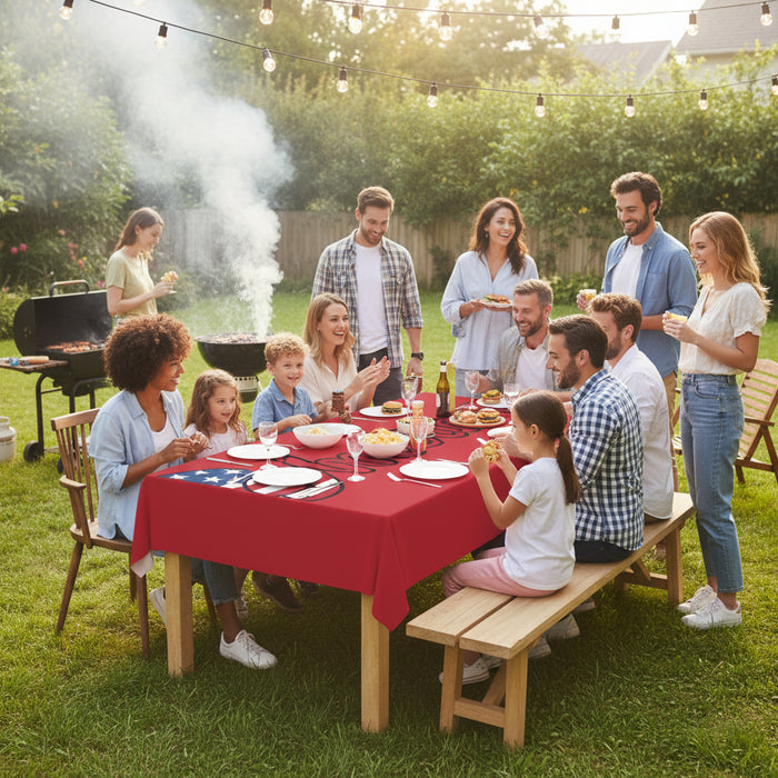 'Merica Patriotic Tablecloth - American Flag Table Cover