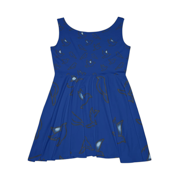 Midnight Blue Starburst Skater Dress