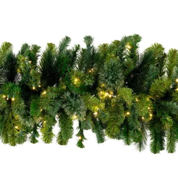 Mixed Foliage Garland 10' Sections Dekra-Lite