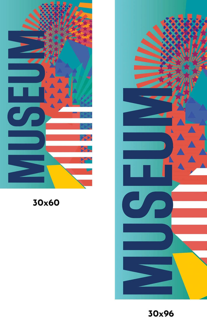 Modern Art Musuem - Blue Single Vinyl Banner Dekra-Lite