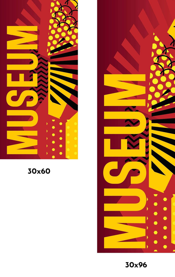 Modern Art Musuem - Red Single Vinyl Banner Dekra-Lite