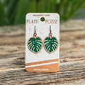 Monstera Dangle Earrings