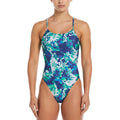 nike blue green cutout front