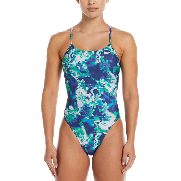 nike blue green cutout front
