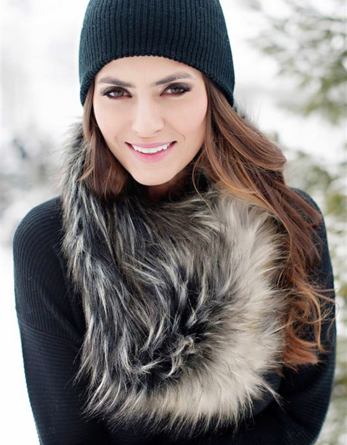 Noble Wolf Faux Fur Eternal Scarf Donna Salyers