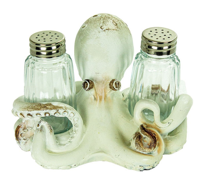 Octopus Salt and Pepper - White - Annapolis Maritime Antiques