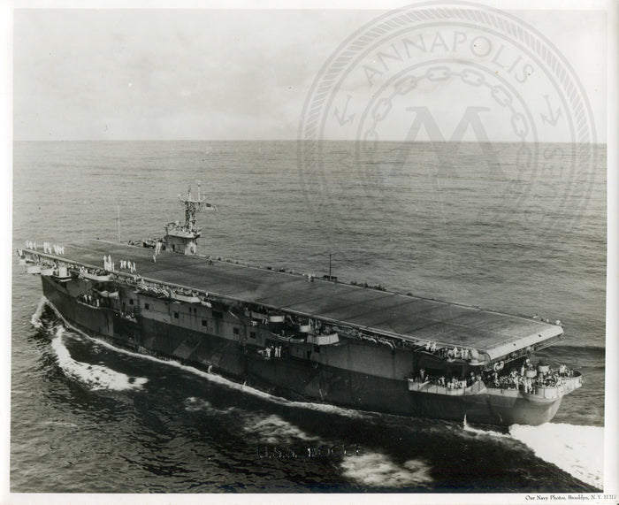 Official Navy Photo of WWII era USS Bogue (CVE-9) Aircraft Carrier - Annapolis Maritime Antiques