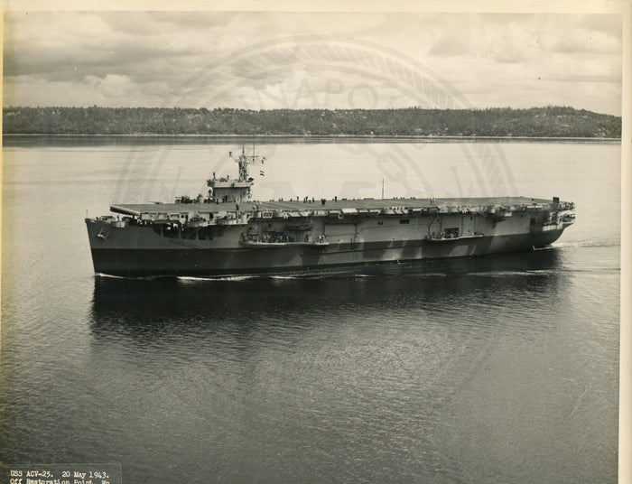 Official Navy Photo of WWII era USS Croatan (CVE-25) Aircraft Carrier - Annapolis Maritime Antiques