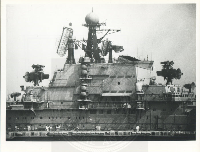 Official U.S. Navy photo of Soviet aircraft carrier Kiev underway. - Annapolis Maritime Antiques