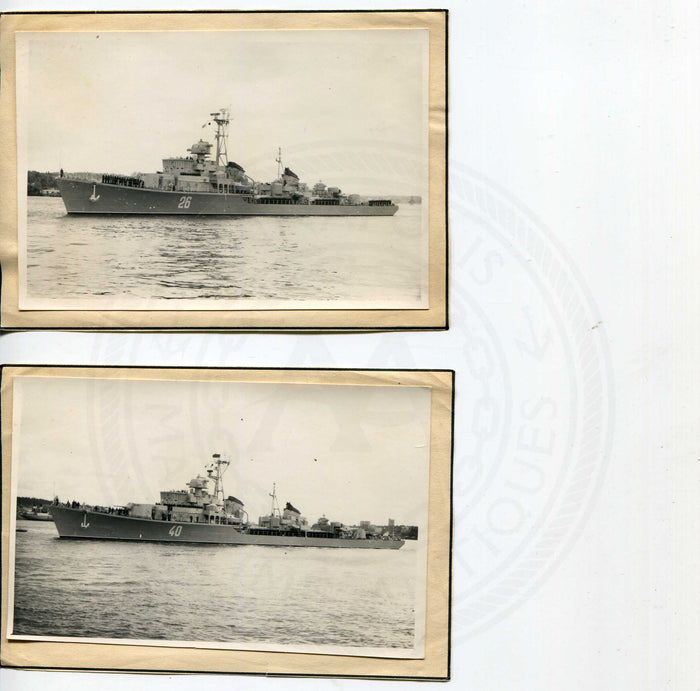 Official U.S. Navy photo of Soviet warship - Annapolis Maritime Antiques