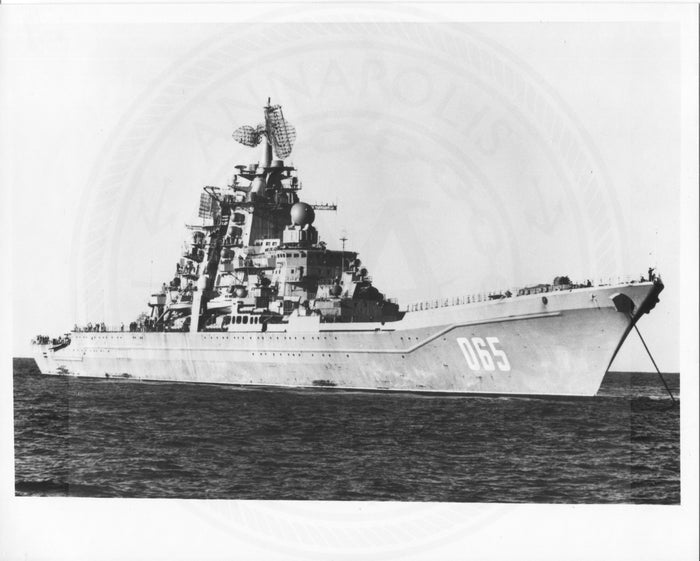 Official U.S. Navy photo the Soviet nuclear powered missile cruiser Kirov. - Annapolis Maritime Antiques