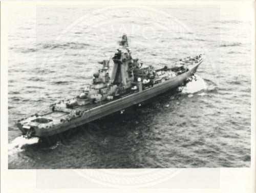 Official U.S. Navy photo the Soviet nuclear powered missile cruiser Kirov. - Annapolis Maritime Antiques