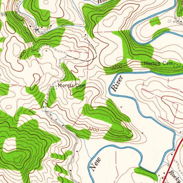 Old Map of Boone, North Carolina by USGS, 1959 – Blowing Rock, Blue Ridge Parkway & Grandfather Mountain