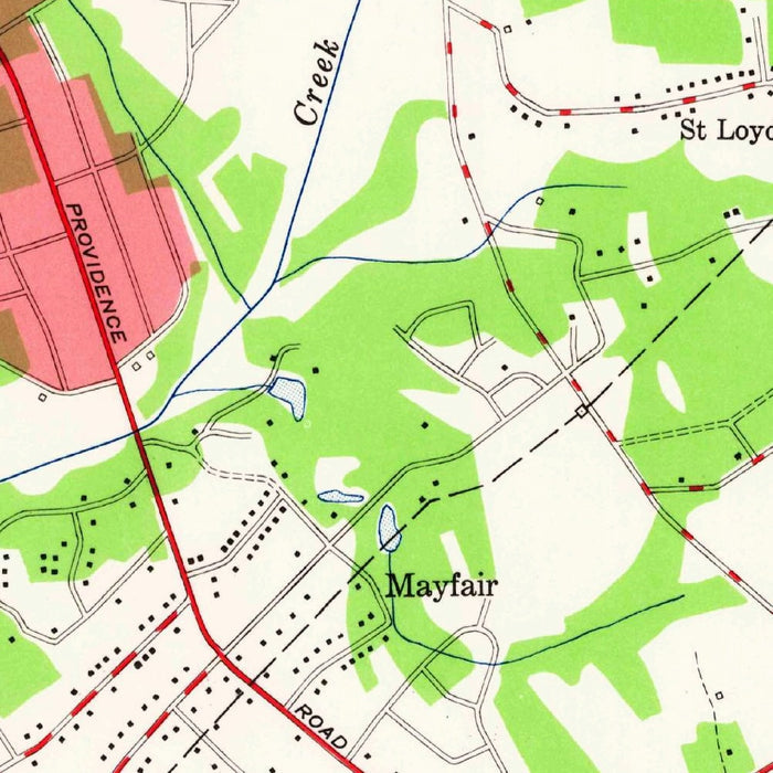 Old Map of Charlotte, North Carolina by USGS, 1948 – Matthews, Mint Hill & Mecklenburg County
