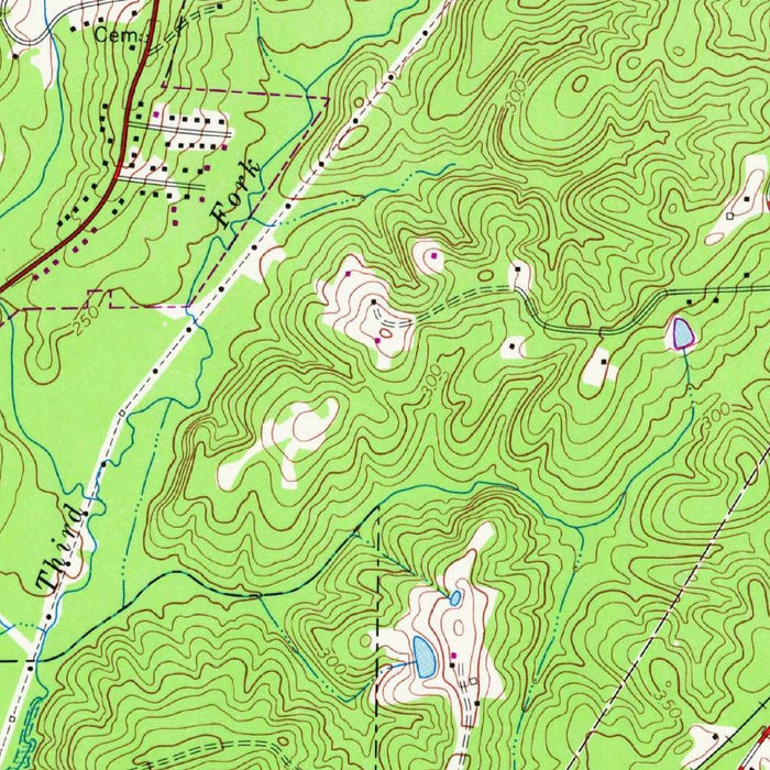 Old Map of Durham, North Carolina by USGS, 1973 – Research Triangle Park & Duke Forest