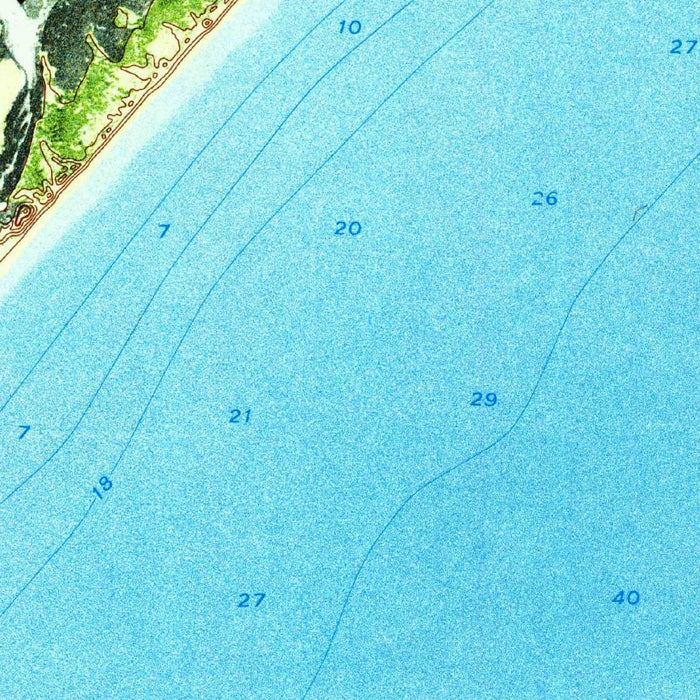 Old Map of Figure Eight Island, North Carolina by USGS, 1970 – Rich Inlet & Intracoastal Waterway