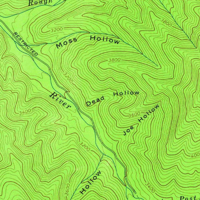 Old Map of Great Smoky Mountains, Tennessee by USGS, 1964 – Silers Bald, Clingmans Dome & Gatlinburg