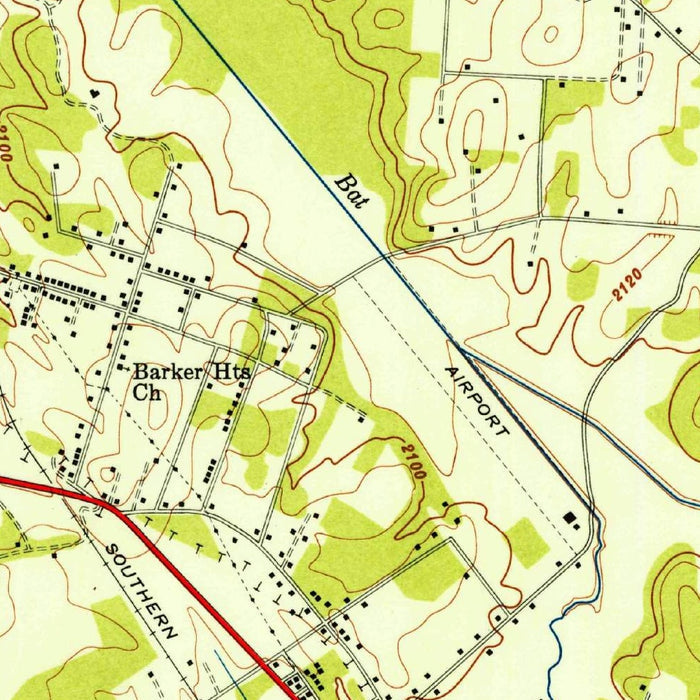 Old Map of Hendersonville, North Carolina, 1946 by USGS – Flat Rock, Laurel Park & Lake Osceola