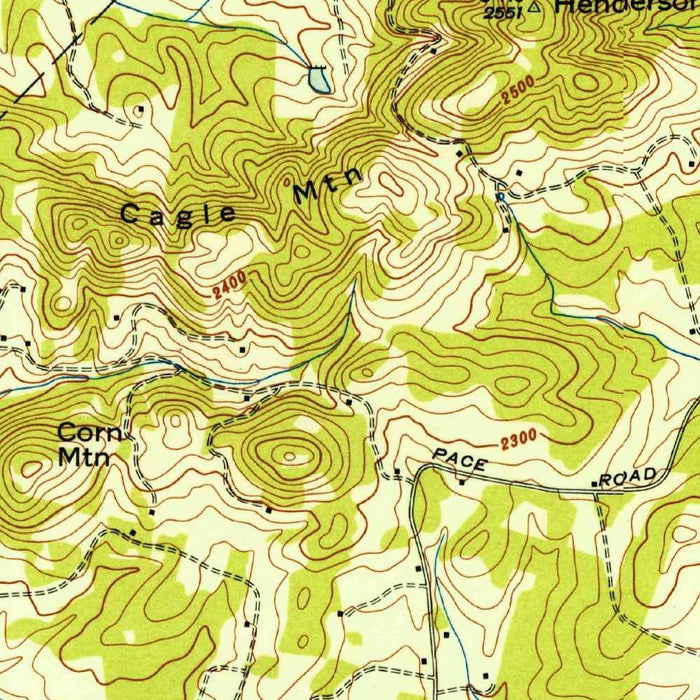 Old Map of Hendersonville, North Carolina, 1946 by USGS – Flat Rock, Laurel Park & Lake Osceola