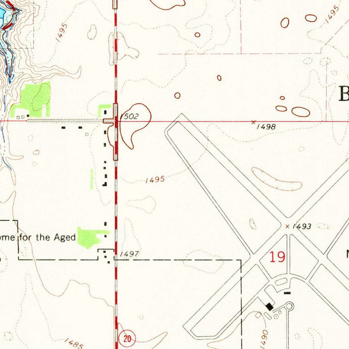 Old Map of Jamestown, North Dakota by USGS, 1966 – Buchanan, Spiritwood & Jamestown Reservoir