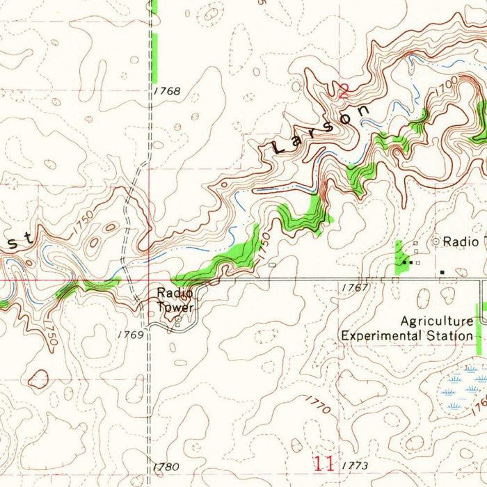 Old Map of Minot, North Dakota by USGS, 1966 – Afton & Souris River