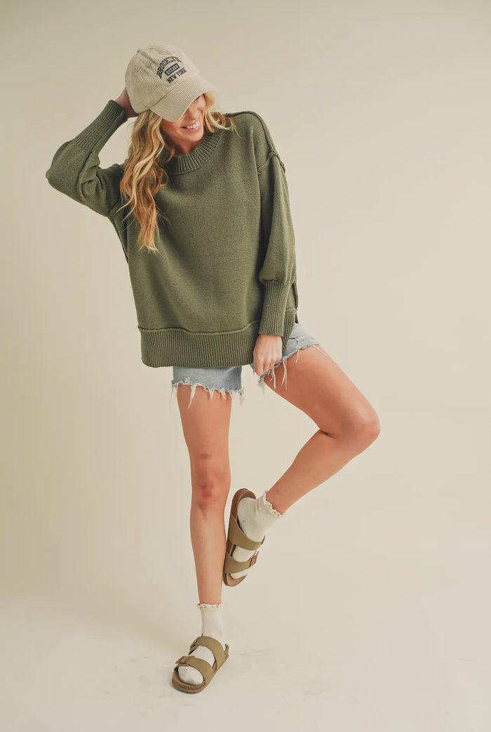 Olive Knit Sweater