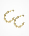 Orecchini Crystal 2 elementi in argento placcati oro giallo