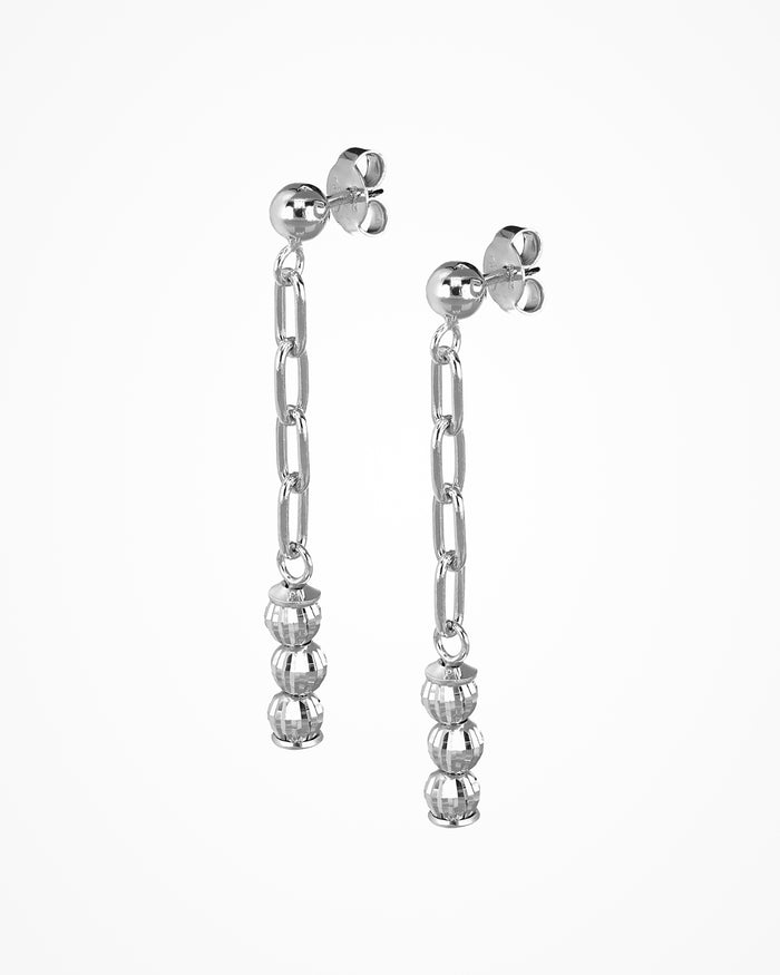 Orecchini Crystal Nova in argento placcato rodio