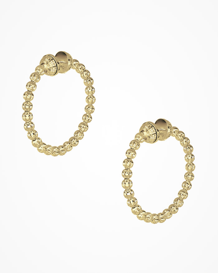 Orecchini hoop in argento Crystal placcati oro giallo