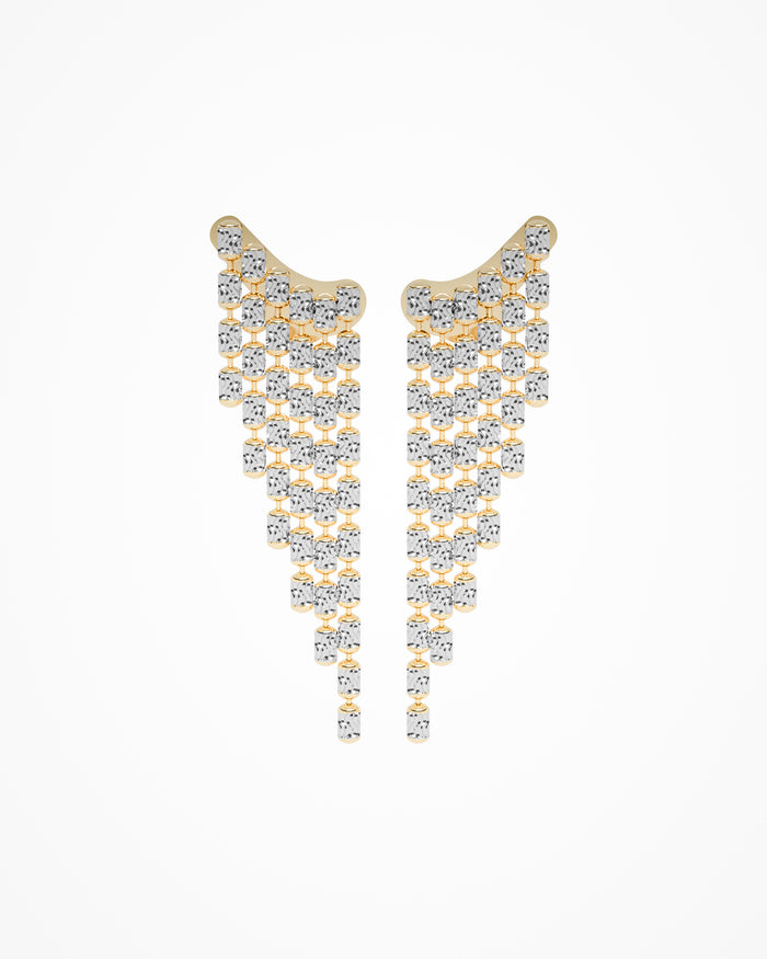 Orecchini in argento Design Typhoon 6 file