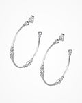 Orecchini Crystal Flexi in argento placcati rodio