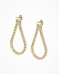 Orecchini in argento Infinity Frames Drop placcati oro