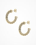 Orecchini in argento Spring Twist Hoop