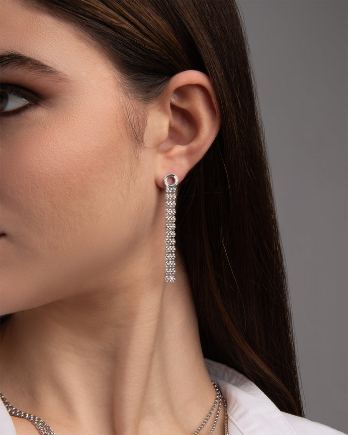 Orecchini in argento typhoon eternity placcati rodio