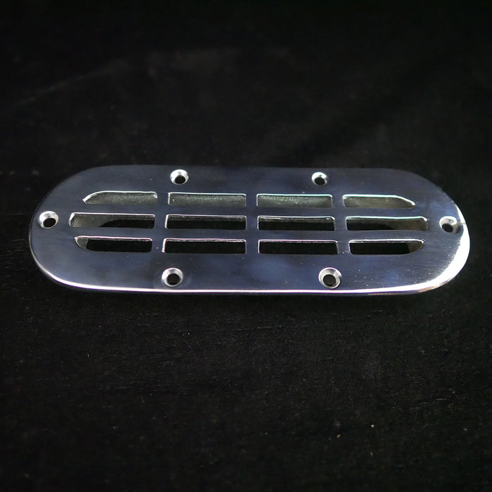 Vintage Wilcox Crittenden oval flush stainless steel drain cover.
