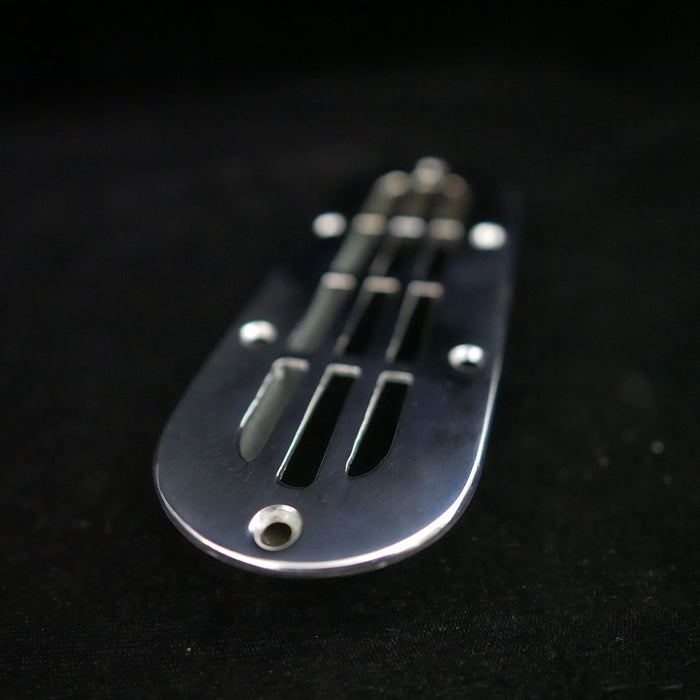 Vintage oval flush stainless steel drain cover.