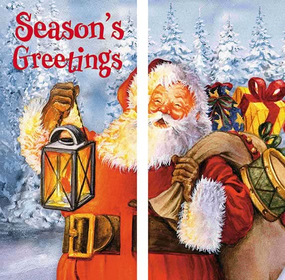 Painted Santa Double Vinyl Banner Set Dekra-Lite
