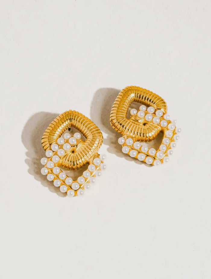 Pearl Chain Earrings