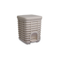 Primanova plastic basket 9 Liters beige front view