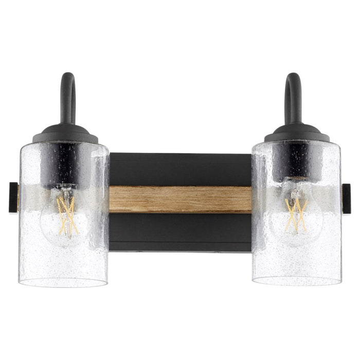 Pepper Glass 2-Light Noir Vanity