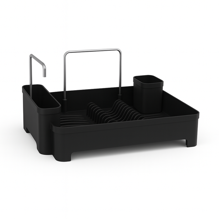 Primanova dish drainer Glass black-1 front view
