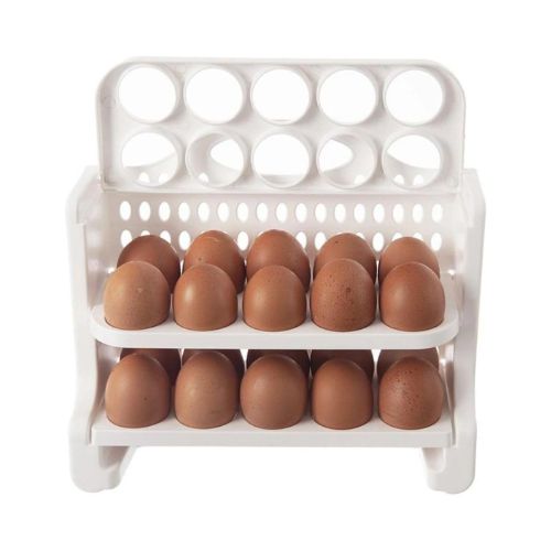 egg organizer BPA-free plastic close-up detail