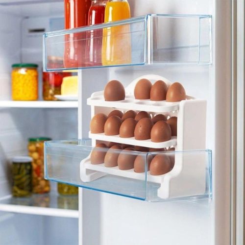 egg organizer BPA-free plastic dimensions specs