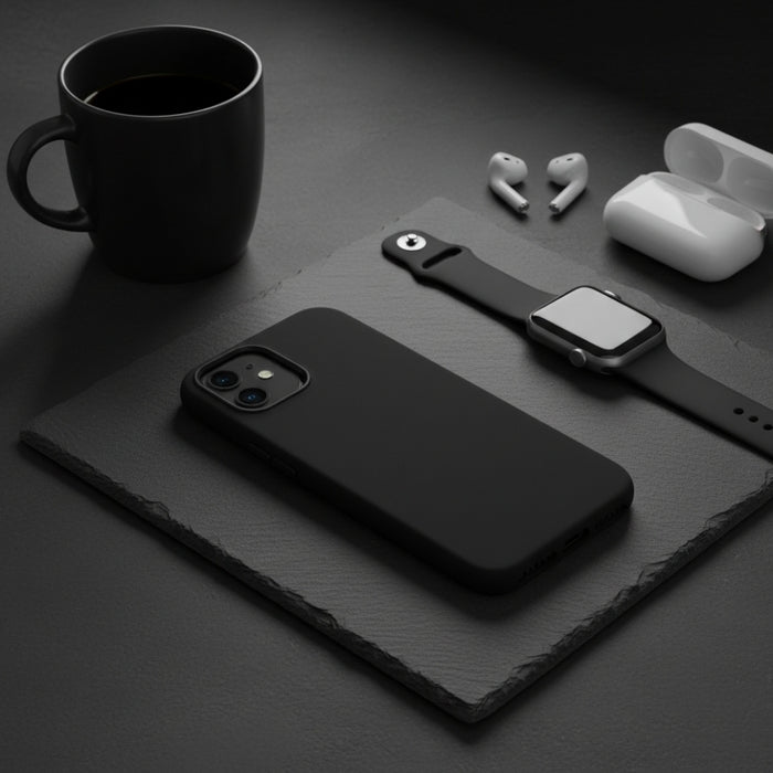 PU Leather Engraved Phone Case — Personalized Minimalist Protective Cover