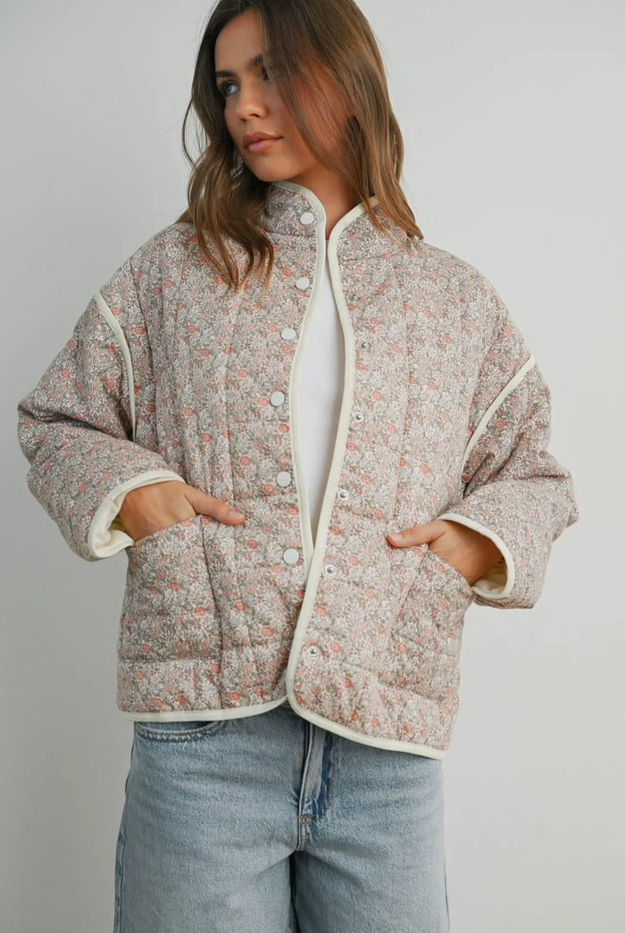 Quilted Floral Jacket