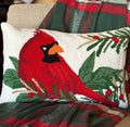 Red Cardinal & Mistletoe Rectangle Pillow