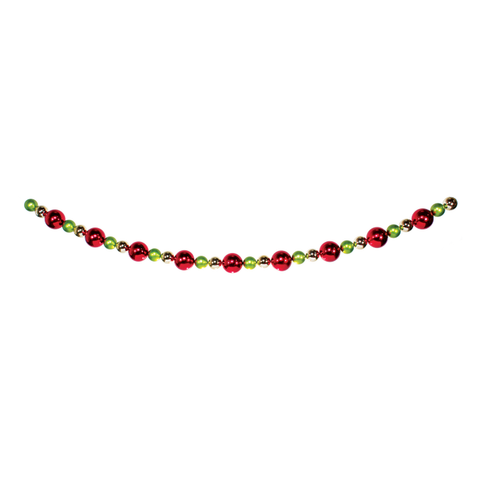 Dekra-Lite Red, Gold, and Apple Green Giant Bead Ornament Stringers